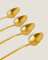 Фото #7 товара Pack of dessert spoons with hammered handles (pack of 4)