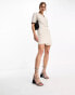 Фото #1 товара & Other Stories linen mini blazer dress in beige