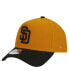 ფოტო #1 პროდუქტის Men's Gold/Black San Diego Padres Rustic A-Frame 9FORTY Adjustable Hat