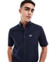 Fred Perry short sleeve oxford shirt in navy