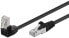 Wentronic CAT 5e Patch Cable 1x 90° Angled - F/UTP - 1 m - Black - 1 m - Cat5e - F/UTP (FTP) - RJ-45 - RJ-45