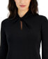 Фото #3 товара Women's Solid Twist-Neck 3/4-Sleeve Top