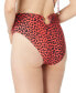 Фото #2 товара Women's High Waist Animal-Print Bikini Bottoms