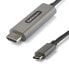 Фото #2 товара StarTech.com 6ft (2m) USB C to HDMI Cable 4K 60Hz w/ HDR10 - Ultra HD USB Type-C to 4K HDMI 2.0b Video Adapter Cable - USB-C to HDMI HDR Monitor/Display Converter - DP 1.4 Alt Mode HBR3 - 2 m - HDMI Type A (Standard) - USB Type-C - Male - Male - Straight