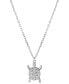 Cubic Zirconia Turtle Pendant Necklace in Sterling Silver, 16" + 2" extender, Created for Macy's