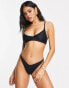 Фото #2 товара ASOS DESIGN mix and match skinny crop bikini top in black