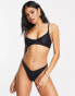 ASOS DESIGN Maya mix and match skinny crop bikini top in black - BLACK