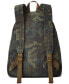 Men's Tiger-Patch Camo Canvas Backpack