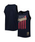 Фото #1 товара Men's Navy Cleveland Guardians Cooperstown Collection Stars and Stripes Tank Top