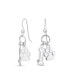 Фото #1 товара Best Friend Animal Pet Lover BFF Dog Bone Puppy Dangling Paw Print Earrings For Women Sterling Silver Fish Hook