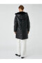 Пальто Koton Hooded Plush Coat