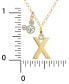 ფოტო #8 პროდუქტის Mickey Mouse Initial Pendant 18" Necklace with Cubic Zirconia in 14k Yellow Gold