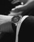 ფოტო #6 პროდუქტის Men's Swiss Automatic Maestro Small Seconds Black Leather Strap Watch 40mm