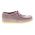 Фото #1 товара Clarks Wallabee 26165558 Womens Pink Nubuck Oxfords & Lace Ups Casual Shoes