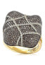 Suzy Levian Sterling Silver Cubic Zirconia Pave Wrapped Pillow Ring