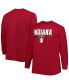 Фото #2 товара Men's Crimson Indiana Hoosiers Big and Tall Two-Hit Raglan Long Sleeve T-shirt