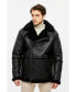 ფოტო #1 პროდუქტის Men's Fashion Leather Jacket Wool, Dark Brown