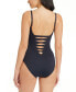 Фото #2 товара Women's Graphic Measures Plunging One-Piece Swimsuit