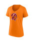 Фото #2 товара Women's Tom Brady Orange Tampa Bay Buccaneers Throwback Player Icon Name and Number T-shirt