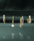 ფოტო #4 პროდუქტის Diamond Double Small Hoop Earrings (1/4 ct. t.w.) in Gold Vermeil, Created for Macy's