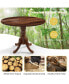 4-Person Dining Table Wooden Kitchen Table with Solid Rubber Wood Frame for Kitchen