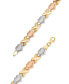 ფოტო #2 პროდუქტის Hearts & Kisses Link Bracelet in 18k Tri-Color Gold-Plated Sterling Silver, Created for Macy's (Also in Gold Over Silver and Sterling Silver)