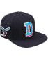 Men's Black Delaware State Hornets Arch Over Logo Evergreen Snapback Hat