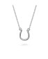 ფოტო #3 პროდუქტის Personalized Engrave Layering Four Leaf Clover Shamrock Irish Lucky Horseshoe Pendant Necklace Western Jewelry Sterling Silver Customizable