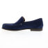 Фото #5 товара Bruno Magli Encino BM1ENCN1 Mens Blue Suede Loafers & Slip Ons Casual Shoes