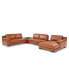 Фото #4 товара Darrium 5-Pc. Leather Chaise Sectional with Corner Table & Console, Created for Macy's