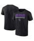 ფოტო #1 პროდუქტის Men's Black Colorado Rockies Power Hit T-shirt