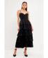 ფოტო #3 პროდუქტის Women's Mixed Media Maxi Dress