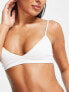 Фото #4 товара Weekday Cat polyamide triangle bralette in white - WHITE