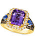 ფოტო #1 პროდუქტის Multi-Gemstone (3 ct. t.w.) & Diamond (3/4 ct. t.w.) Halo Statement Ring in 14k Gold