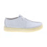 Фото #2 товара Clarks Trek Cup 26165824 Mens White Suede Oxfords & Lace Ups Casual Shoes