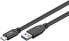 Фото #2 товара Wentronic Sync & Charge Super Speed USB-C to USB A 3.0 Charging Cable - 3 m - 3 m - USB A - USB C - USB 3.2 Gen 1 (3.1 Gen 1) - 5000 Mbit/s - Black