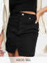 Фото #1 товара ASOS DESIGN Tall denim 'original' mini skirt in black