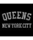 Mens Word Art T-Shirt - Queens NY Neighborhoods