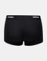 Hugo Bodywear 3 pack trunks in black with logo waistband