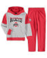 ფოტო #1 პროდუქტის Little Boys Heather Gray, Scarlet Ohio State Buckeyes Sideline Hoodie and Pants Set