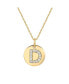 Фото #1 товара Suzy Levian Sterling Silver Cubic Zirconia Letter "D" Initial Disc Pendant Necklace