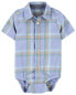 Фото #4 товара Baby Plaid Button-Front Bodysuit 6M