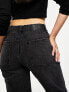 Bershka straight leg jeans in black