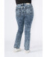 Фото #2 товара Plus Size High Rise Straight Jeans