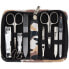 Фото #2 товара Drei Schwerter 8-Piece Manicure Set ‘Roma’, High-Quality Nail Care Set, Camouflage Faux Leather Case, Contents: Nail Scissors Set, Foot/Nail Clippers, Tweezers, Glass Nail File, Sapphire Nail File