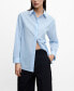 ფოტო #1 პროდუქტის Women's Essential Cotton-Blend Shirt