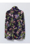 LCW Grace Bağlamalı Yaka Çiçekli Uzun Kollu Viskon Kadın Bluz