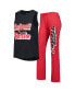 ფოტო #1 პროდუქტის Women's Heather Red, Heather Black Cincinnati Reds Wordmark Meter Muscle Tank Top and Pants Sleep Set