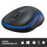 Фото #8 товара Logitech Wireless Mouse M185 - Ambidextrous - Optical - RF Wireless - 1000 DPI - Black - Blue