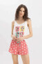 Фото #3 товара Fall in Love Disney Mickey & Minnie Şort Pijama Takımı